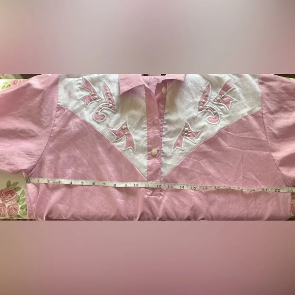 VINTAGE Rare St. Germain Retro 80s Swishy Pink & White Tracksuit Set Size Medium - Picture 4 of 12